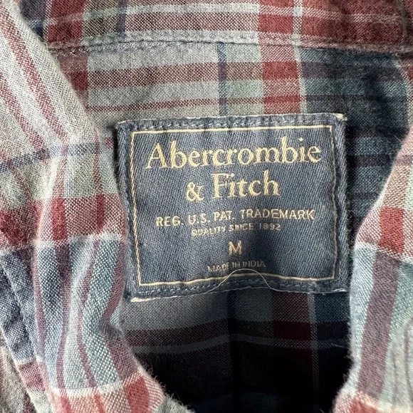 Abercrombie & Fitch Men’s Medium Blue flannel shirt - Picture 7 of 7
